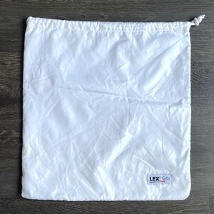 Lexdray White Ripstop Nylon Fleece Lined Drawstring Dust Bag Storage  19x18
